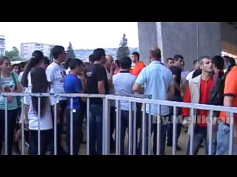 დაპირიპსირება სომეხ და ქართველ გულშემატკივარებს შორის ეროვნულ სტადიონზე