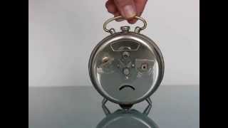 KIENZLE Chrome Alarm Clock vintage desk mantel Germany