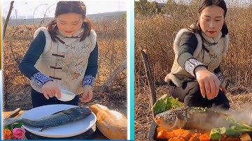 Cuộc sống rừng rậm Trung Quốc Món ăn ngon Nấu ăn Món ăn Cô gái xinh đẹp Part 2