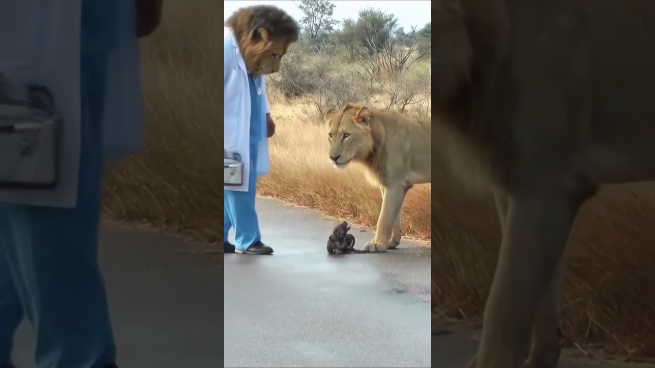 Спасение детеныша гиены