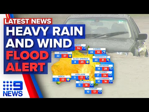 Heavy rain and damaging winds in nsw and victoria, flood evacuations | 9 news australia