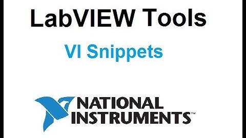 [LabVIEW] Use VI Snippet to Store and Share Code Quickly