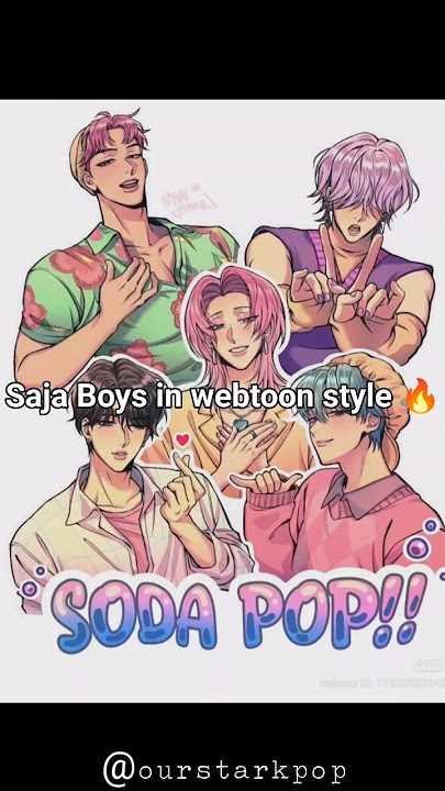 Saja boys as webtoon 😭🔥 #kpopdemonhunters #kdrama #kpop #anime #edit #song #sajaboys #fanart