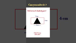 🤪 find the area of shaded part #triangle #area #quiz #maths
