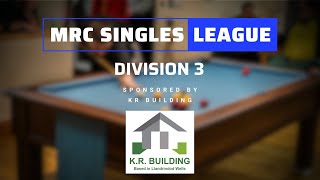 Nevil Pritchard vs Sion Herman - MRC Singles League Division 3
