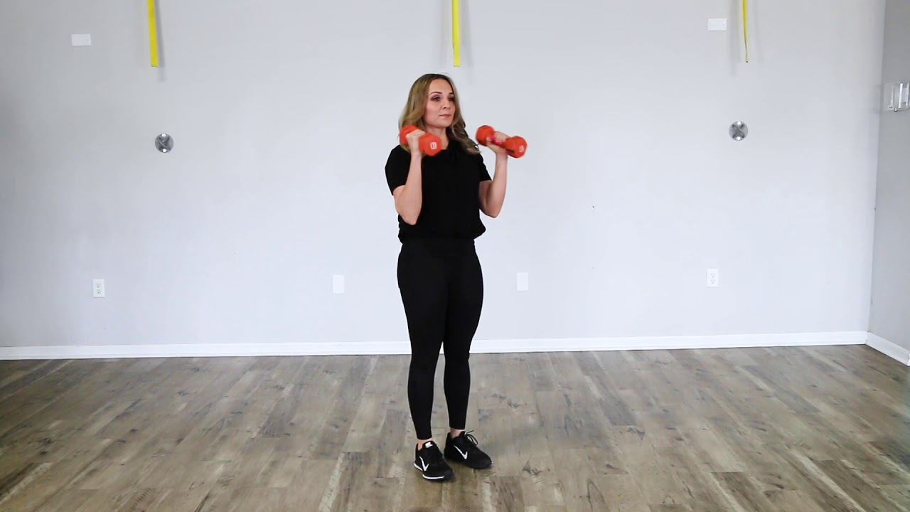 Burpee bicep curl - YouTube