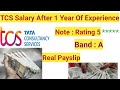 Tcs Salary After 1 year Of Experiance | A Band | Annivarsary Apraisal 5* #freshers #tcs #itjobs #tcs
