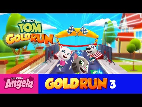 My Talking Angela Gold Run Play In Halloween for Children Full Episode #3