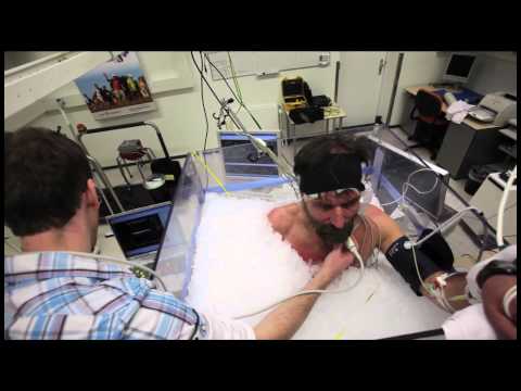 Wim Hof the iceman in Radboud hospital research facility