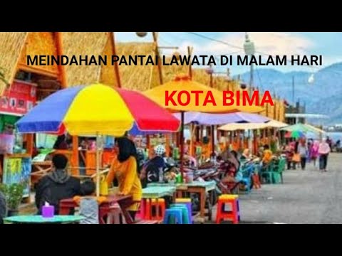 tempat-wisata-bima-dan-keindahan-pantai-lawata-kota-bima-di-malam-hari..