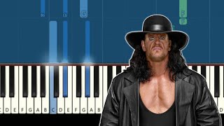 Video thumbnail of "Undertaker Entrance Song -  "Rest in Peace" [Piano tutorial] (Synthesia)"