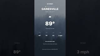 [1 PM] Gainesville Weather | Wednesday, June 17 #GainesvilleWeather #Shorts