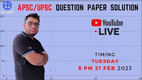 APSC/UPSC CSAT LIVE SOLUTION  || #APSC_CSAT,#APSC_CCE, #QUANTITATIVEAPTITUDE||