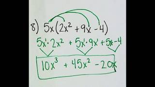 Multiplying Monomials x Polynomials