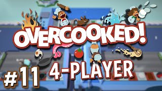 Overcooked - #11 - Cooking up Failure (4 Player Overcooked Co-op Gameplay)