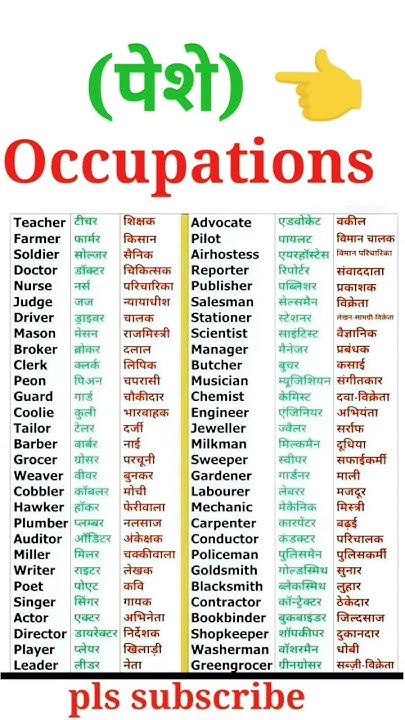 occupation-in-english-with-hindi-meaning-ll-youtube