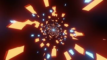VJ LOOP NEON Golden Blue Yellow Tunnel Loop Abstract Background Video Pattern 4k Screensaver