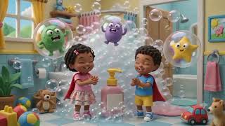 Germ Attack Super Clean Squad Fun Hygiene Song for Kids hippiehoo