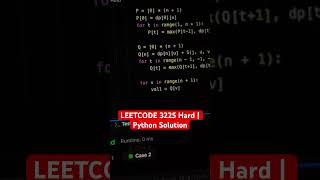 Hard DP Made Easy 😲 Leetcode 3225#python #programming #leetcode #dsa #shorts #coding #interview