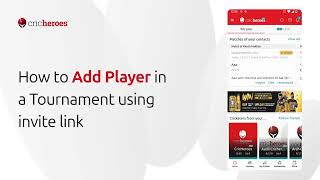 Updated: How to Add Players in Teams in a Tournament using Invite Link on CricHeroes (English) screenshot 5