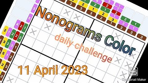 Nonograms in color..  daily challenge 11 April 2023