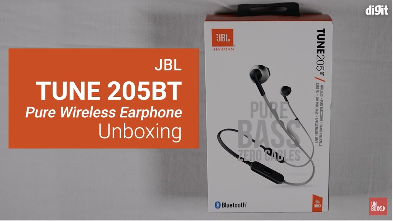 JBL Tune 205BT Pure Wireless Unboxing - YouTube
