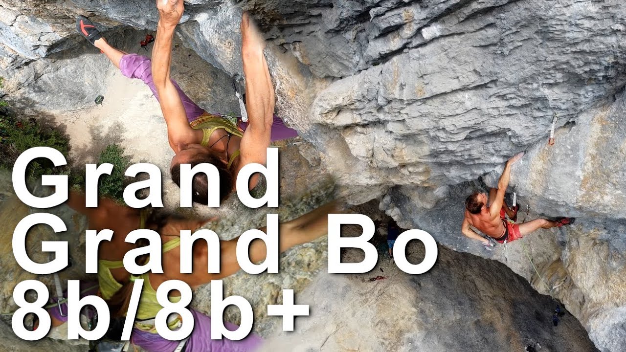 Grand grand Bo 8b/8b+ Le Petit Bornand Haute-Savoie escalade Martina Cufar Potard Nicolas Potard