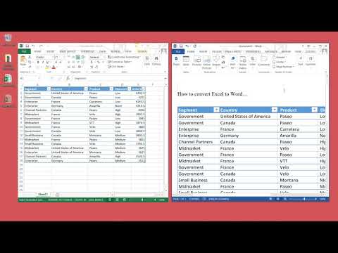 How to Convert Excel to Word Document