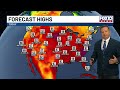Hot and mostly sunny for Friday