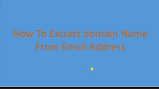 extract domain name from email | How to find domain #oracle #sqlserver #sqldeveloper #sqlquery