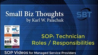 SOP: Technician Roles and Responsibilities
