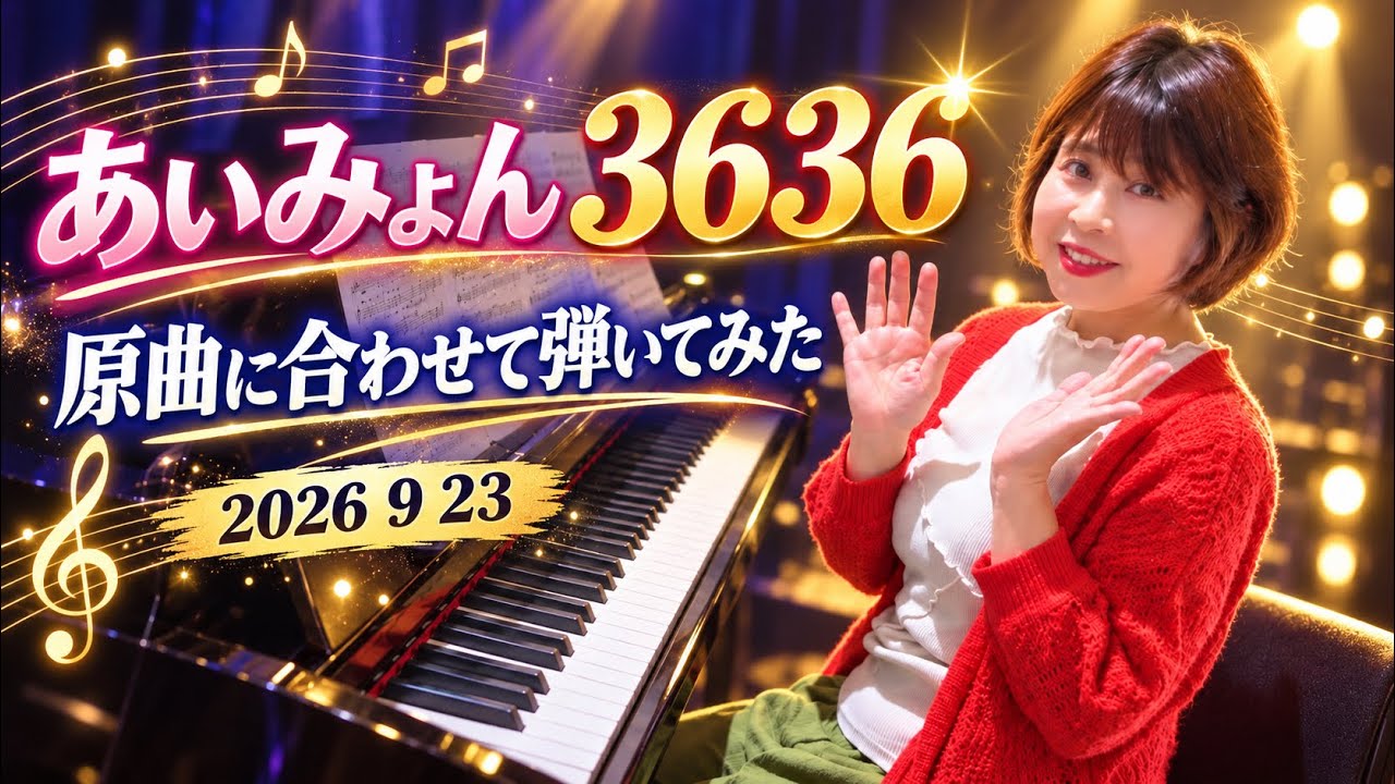 あいみょん「3636」原曲に合わせてピアノを弾いてみた🎹｜ぷーちゃん