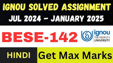 BESE 142  solved assignment 2025 II Hindi Medium Il JAN25-JUL25 (@IGNOUWalaFoji )