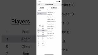 Field Hockey Statistics Apple App screenshot 1