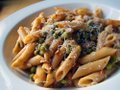 Penne Pasta with Peas and Prosciutto