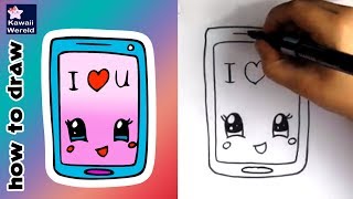 HOE TEKEN JE EEN KAWAII TELEFOON? Leren Tekenen Voor Kids