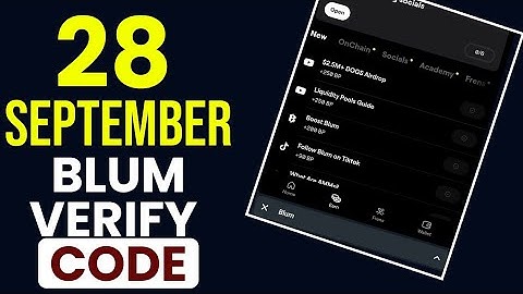 Blum Video Code Today ! Blum All YouTube Video Code ! Blum All Verify Code Today