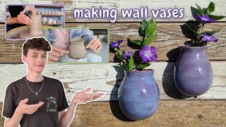 How To Make Ceramic Wall Vases Full Pottery Process