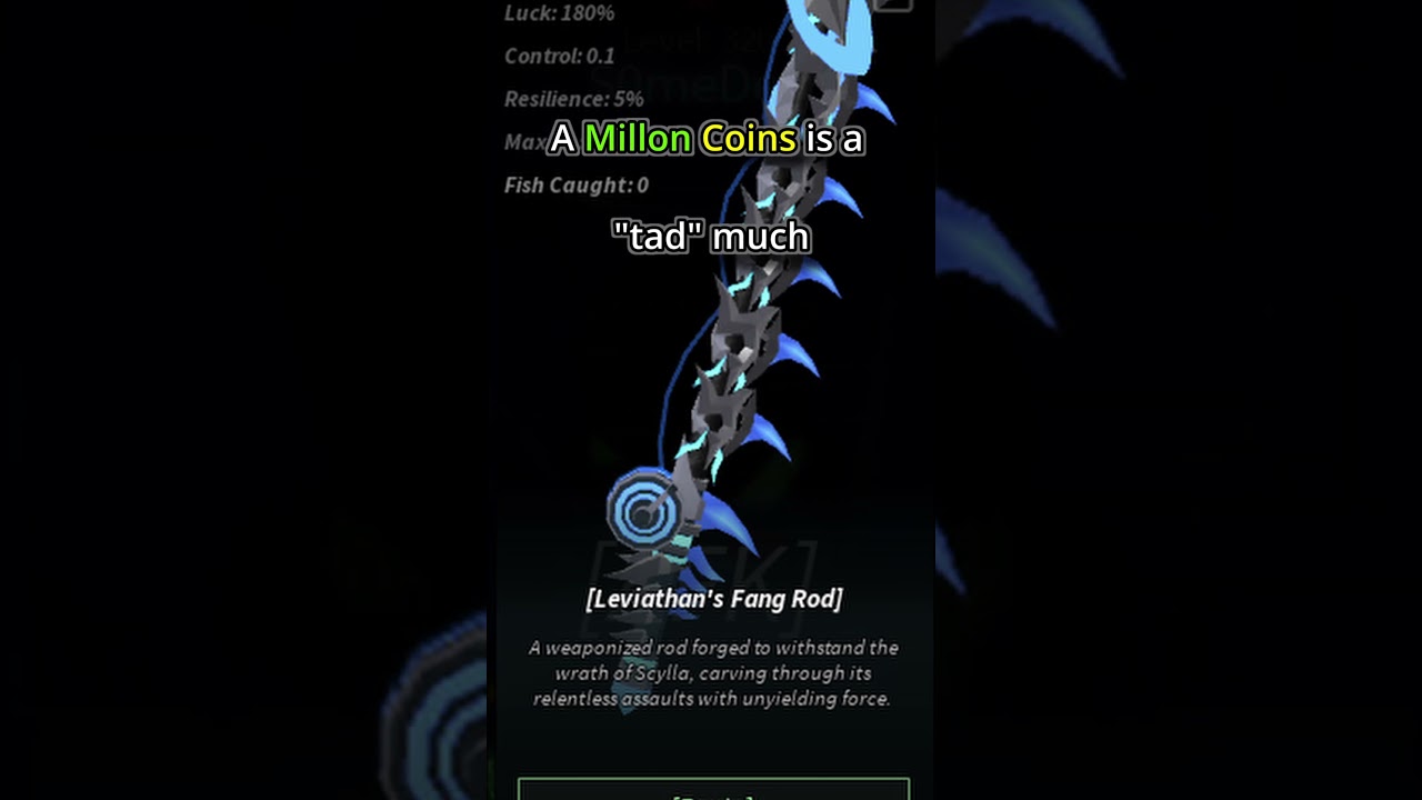 POV: You spent 1 Millon coins on the Leviathan's Fang Rod...  