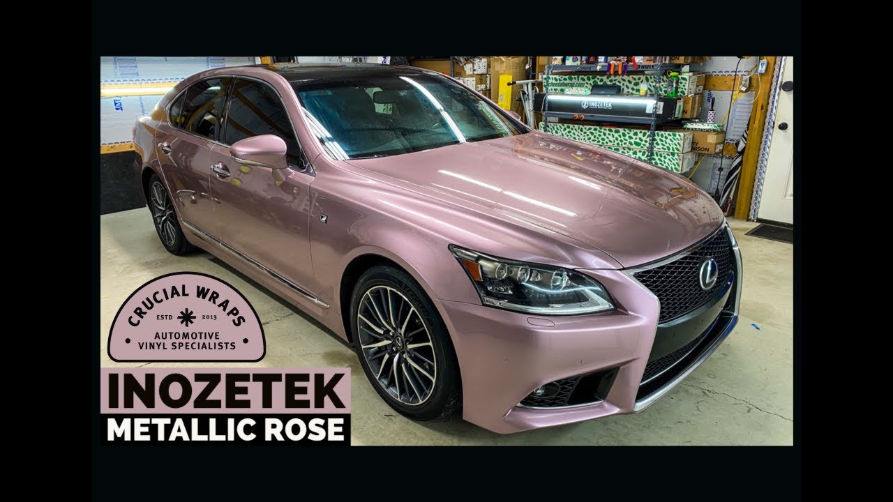 Inozetek Super Gloss Metallic Rose Vinyl Wrap - YouTube