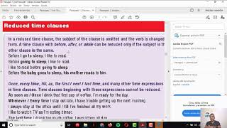 Passages Unit 4 It's about time Reduced time clauses