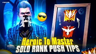 HEROIC TO MASTER 🔥 | BEST SOLO RANK PUSH TIPS & TRICKS | UTKARSH FF