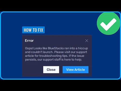 How to Fix BlueStacks run Into a Hiccup And Couldn't Launch Problem (2025)