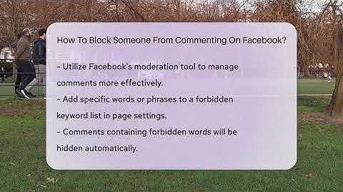 How To Block Someone From Commenting On Facebook? - Everyday-Networking