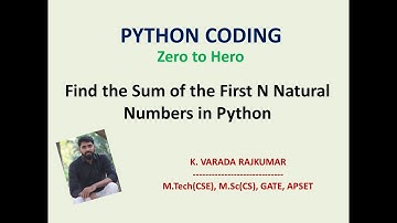 Find the Sum of the First N Natural Numbers in Python