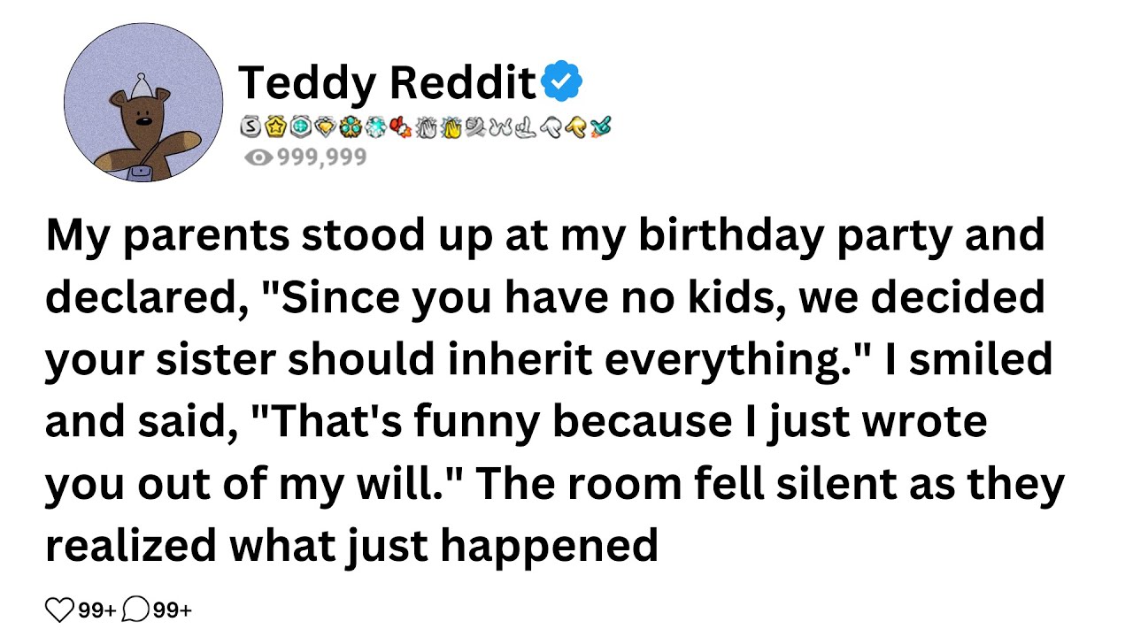 My parents stood up at my birthday party and declared, 