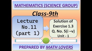Exercise 1.3 Question 5 Parts (i-v) Class 9 #maths #9th