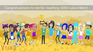 Congratulations To Myself For Reaching 1000 Subscribers