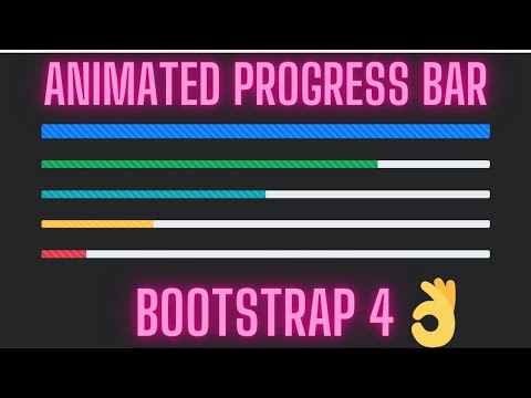 Bootstrap4 Animated progressBar for beginner😃 | Easy & Simple.