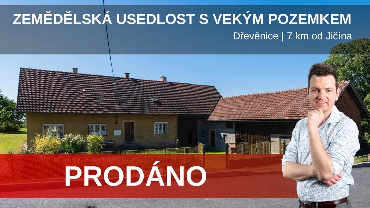 Zemědělská usedlost Dřevěnice 7 km od Jičína | PRODÁNO